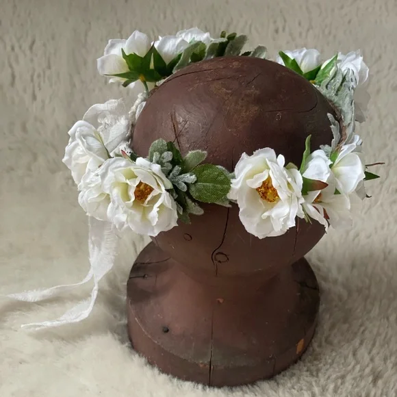 White Rose Flower Crown
